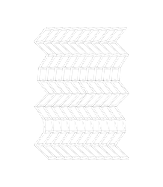 Векторная иллюстрация абстрактной объемной сетки