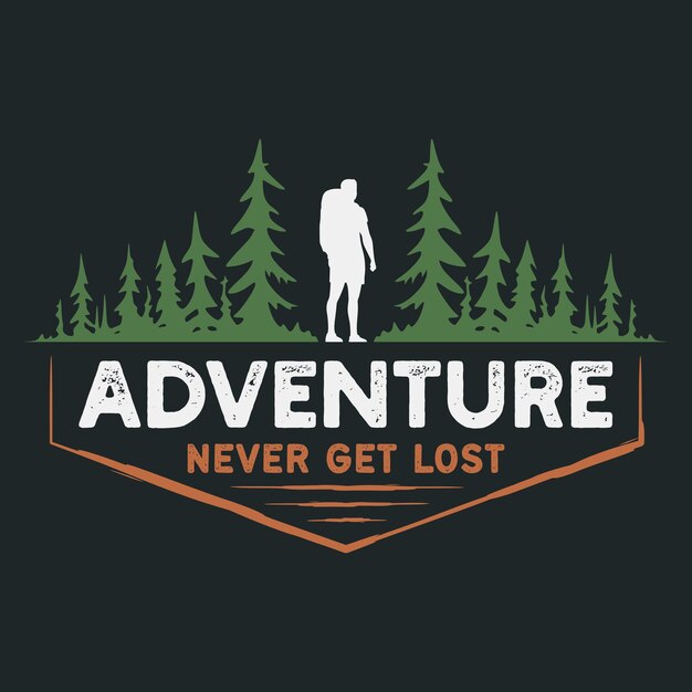 ロゴ、t シャツなどの冒険バッジのベクトル イラスト