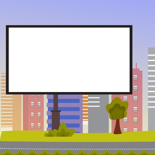 Vector vector illustration of an advertising billboard