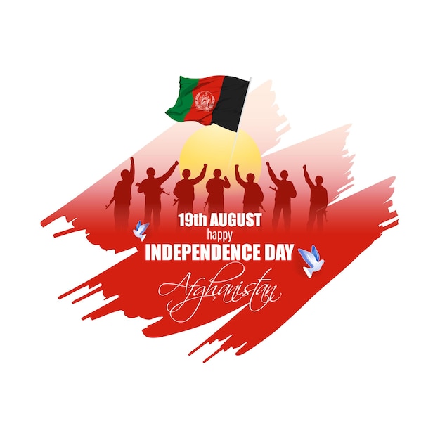 Vector illustration for afghanistan independence day