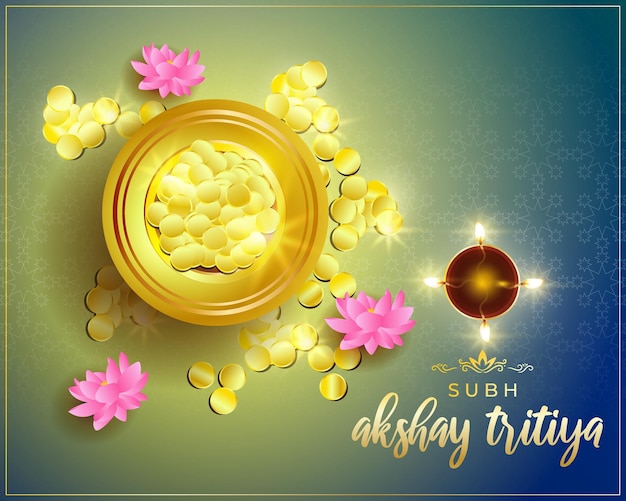 AkshayaTritiyaバナーのベクトルイラスト