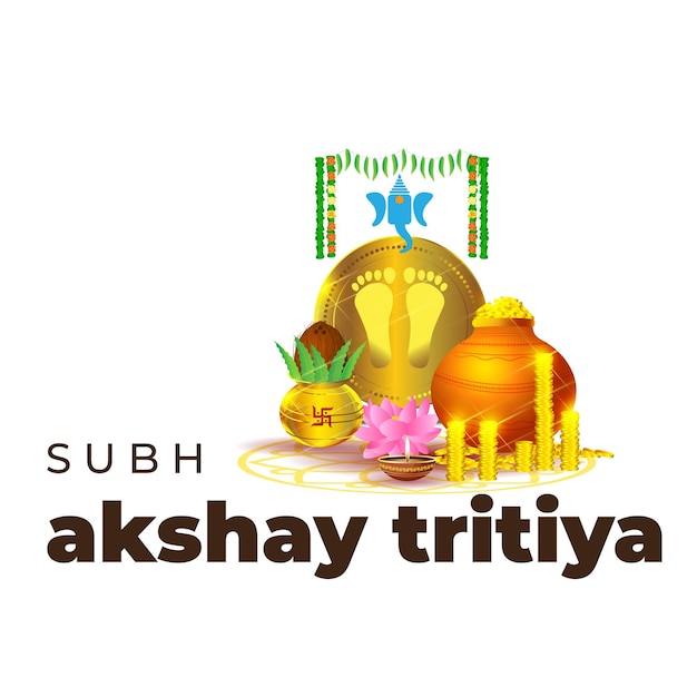 Illustrazione vettoriale del banner di akshaya tritiya