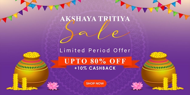 Vector illustration of akshaya tritiya sale social media story post feed mockup template design