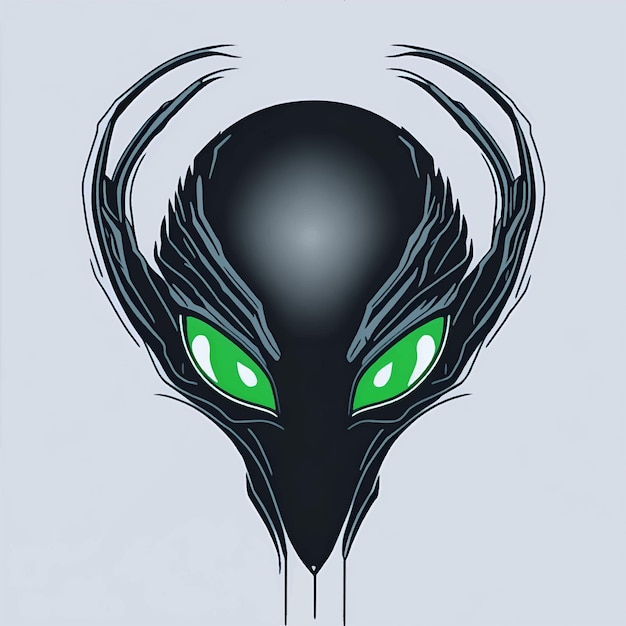 Vector vector illustration of alien head