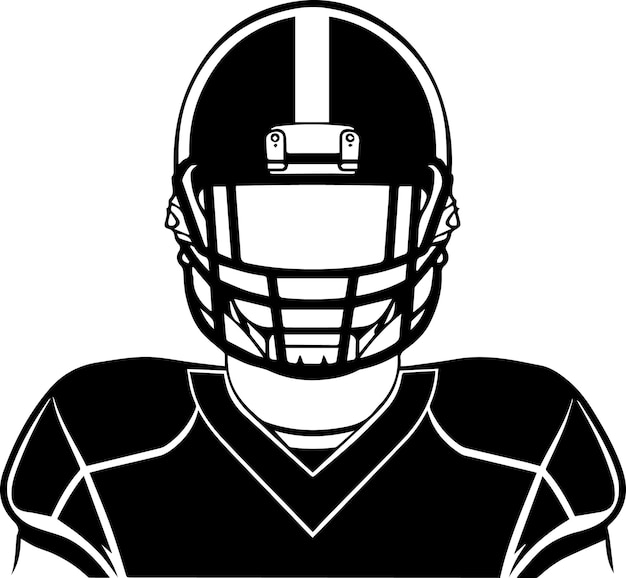 Vettore illustrazione vettoriale di un giocatore di football americano