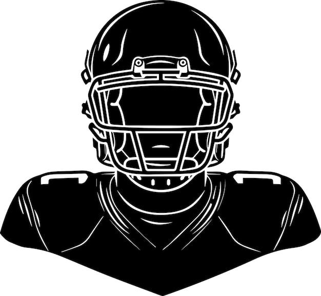 Vector illustration of an American football player