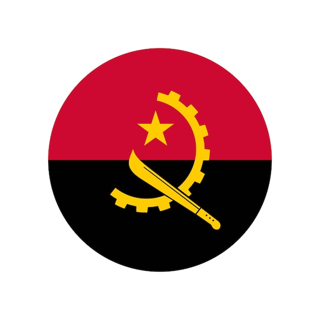 vector illustration of Angola flag