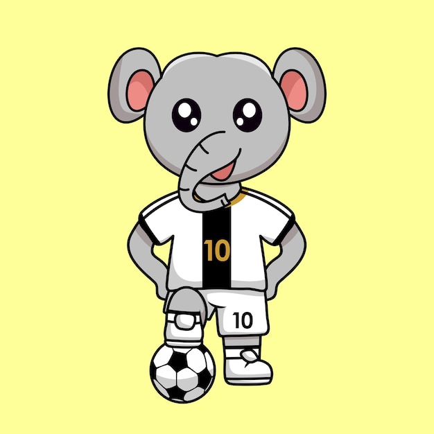 vector illustration of the animal character wearing a soccer jersey at the world cup