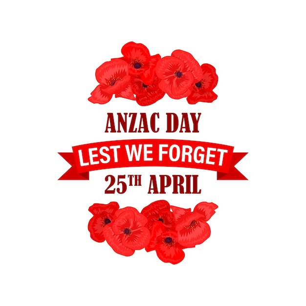 Vector vector illustration of anzac day banner