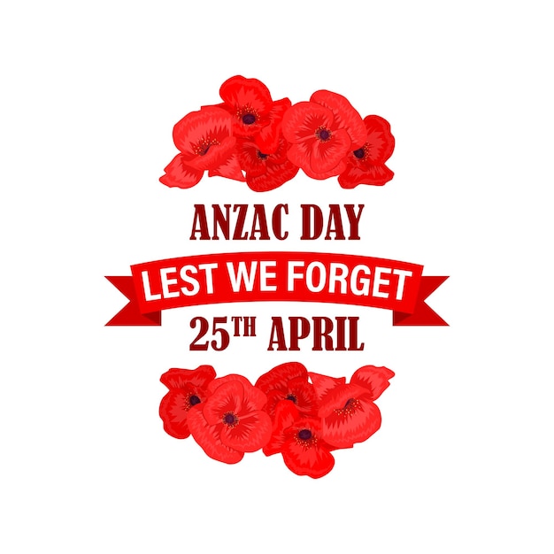 Vector illustration of Anzac Day banner