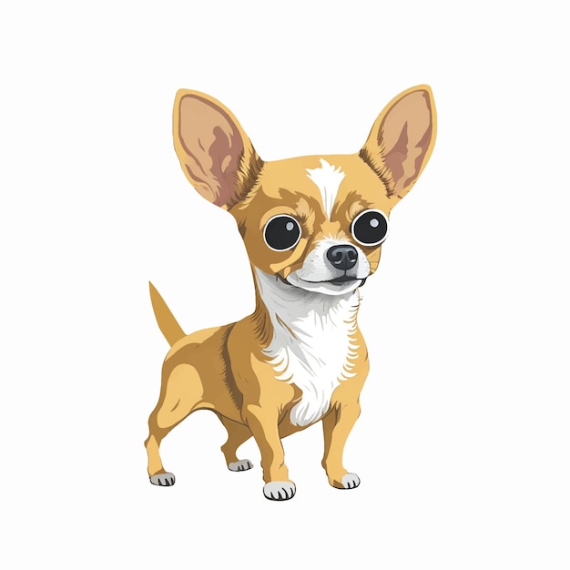 Vector illustration of apple head chihuahua on white background