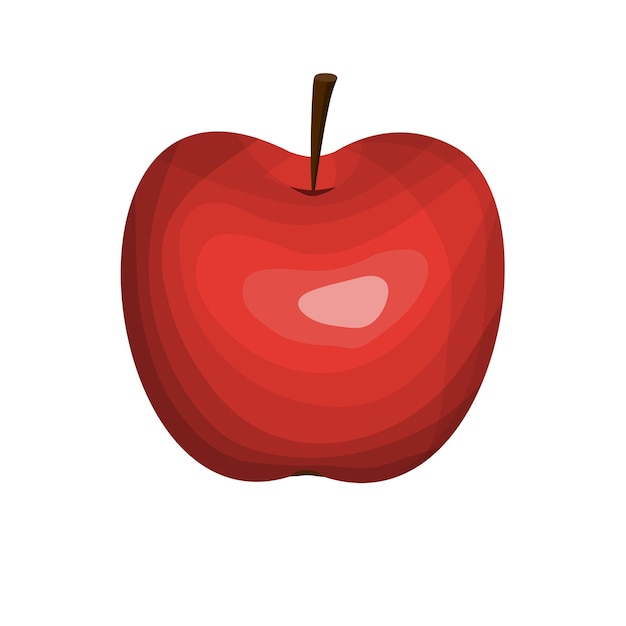 Vector vector illustration of an apple red apple it can be used in many areas