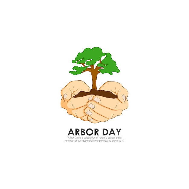 Vector illustration of arbor day social media story feed mockup template