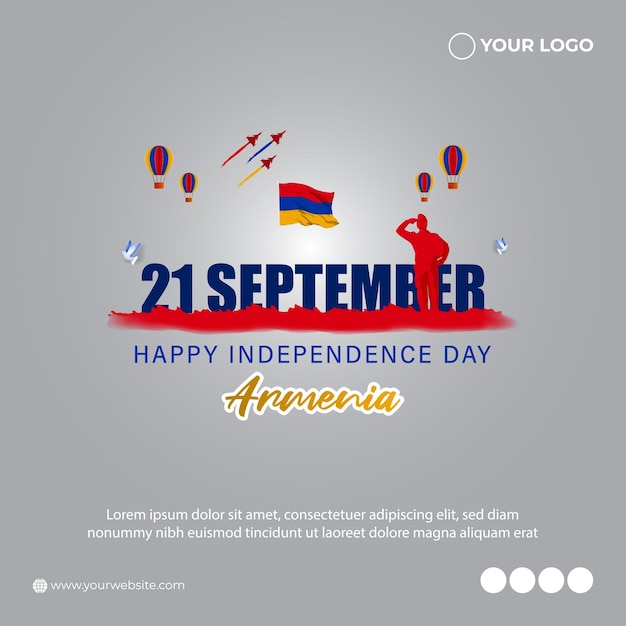 Vector vector illustration for armenia independence day