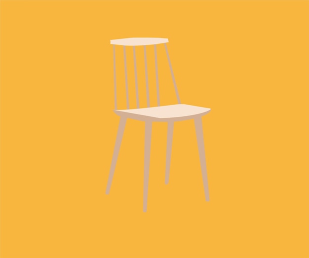 Vector illustration of armless chair for cafe and restaurant