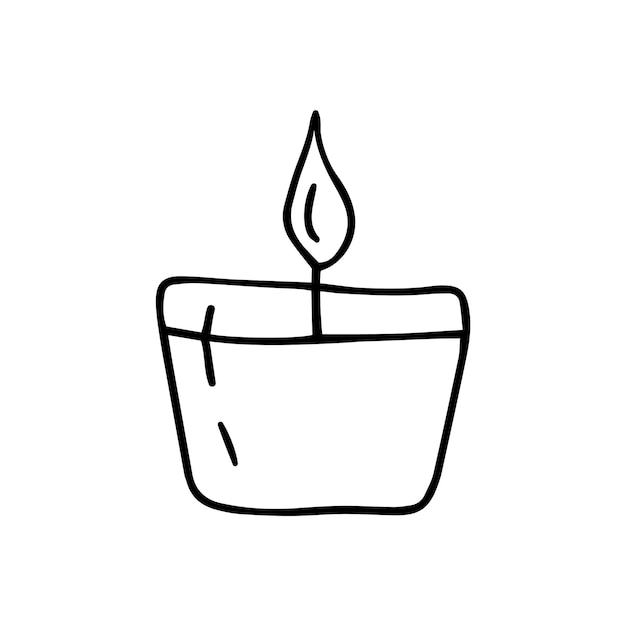 Vector illustration of aroma candle