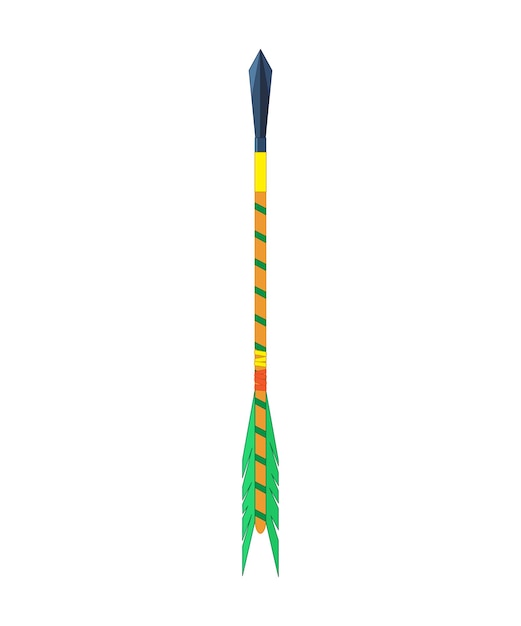 Vector illustration of Arrow with Feathers