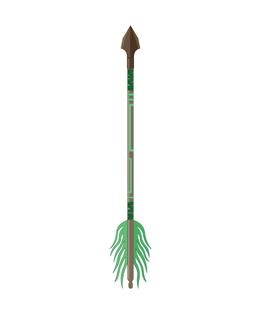 Vector illustration of Arrow with Feathers