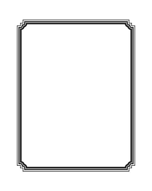 Vector vector illustration of art deco borders and frames. creative pattern in the style of the 1920s for your design. eps
