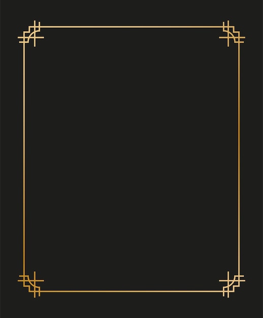 Vector illustration of art deco borders and frames. creative pattern in the style of the 1920s for your design. eps