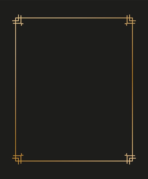 Vector vector illustration of art deco borders and frames. creative pattern in the style of the 1920s for your design. eps