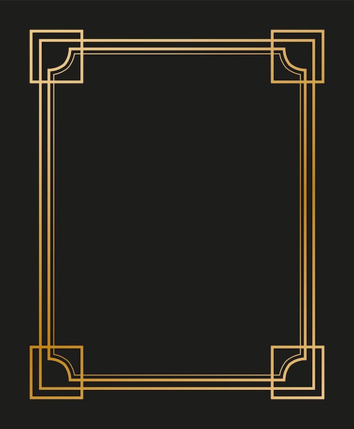 Vector vector illustration of art deco borders and frames. creative pattern in the style of the 1920s for your design. eps