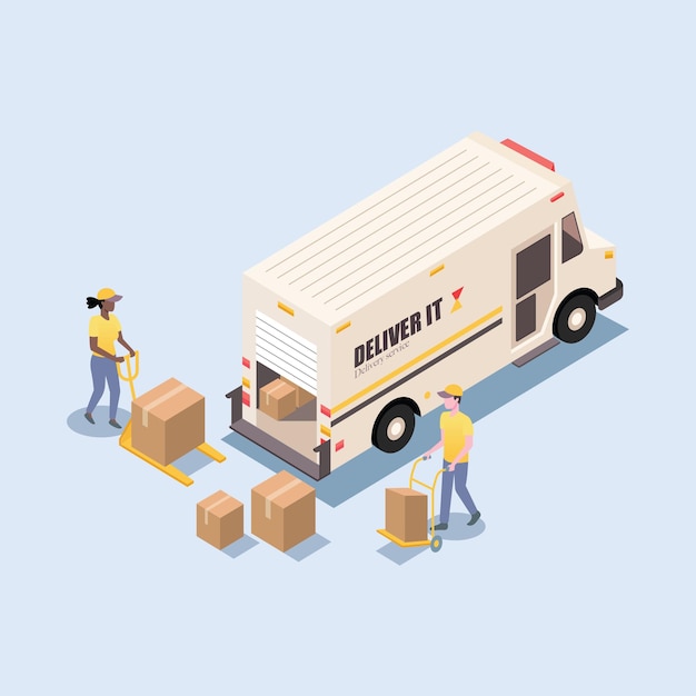 Vector illustration the art of efficient transport logistics and supply chain management