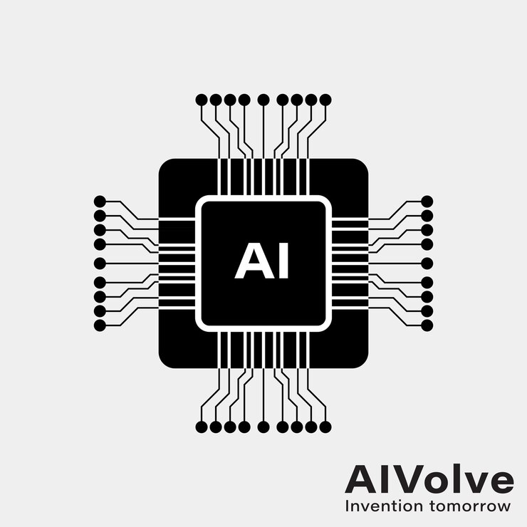 Vector vector illustration artificial intelligence cyber logo design