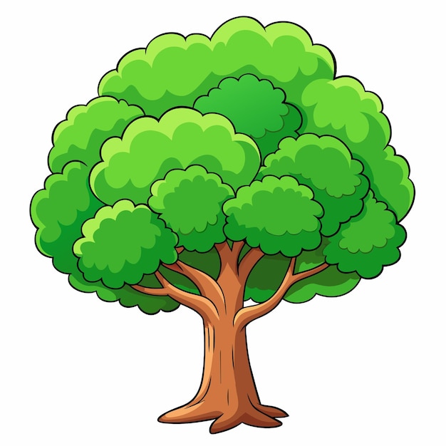 Vector vector illustration and artwork of a beautiful tree