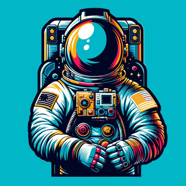 векторная иллюстрация астронавта