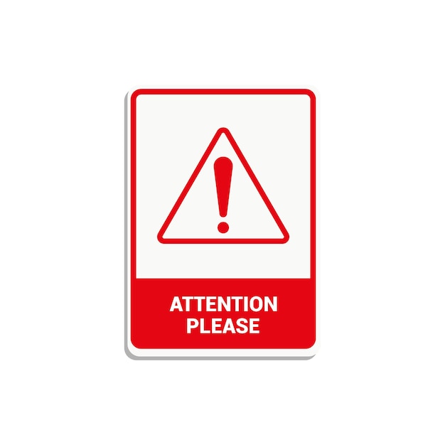 Vector vector illustration of attention sign