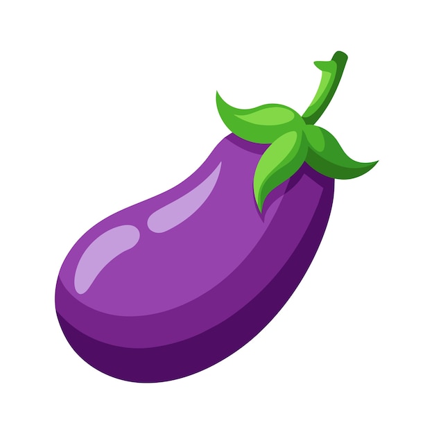 Vector of illustration aubergine on white