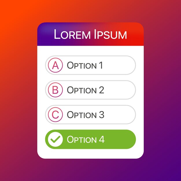 Vector vector illustration of audience survey history guess my favourite question review feedback interview comment beautiful gradient the button for the vote of the viewers slider for business