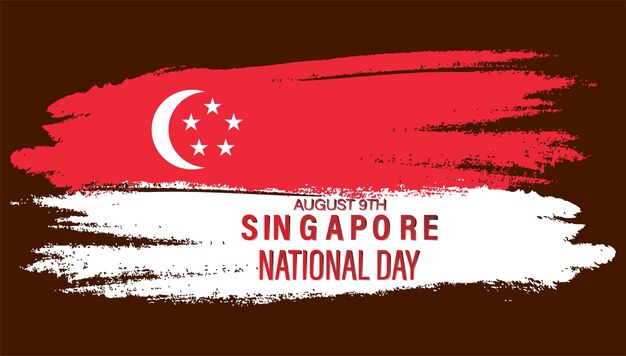 Vector Illustration of August 9th Singapore's independence day citystate Singapore National Day
