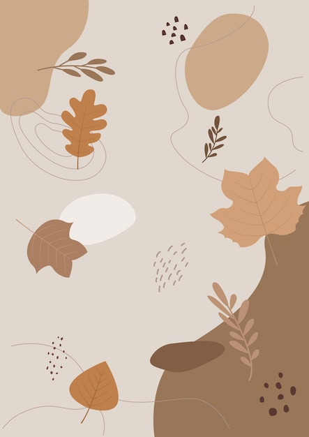 Vector vector illustration of autumn plants