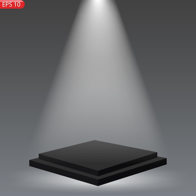 Vector illustration for award winners Pedestal or platform for honoring prize winners