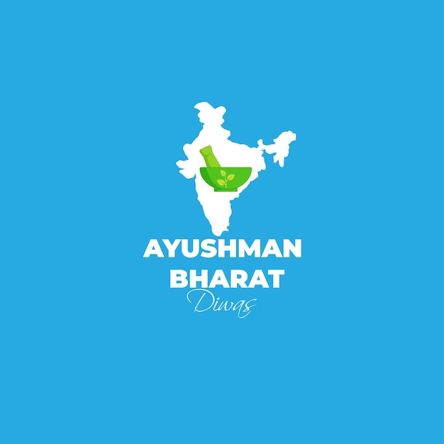 Ayushman Bharat Diwasのベクターイラストは、祝福されたインドの日を意味します