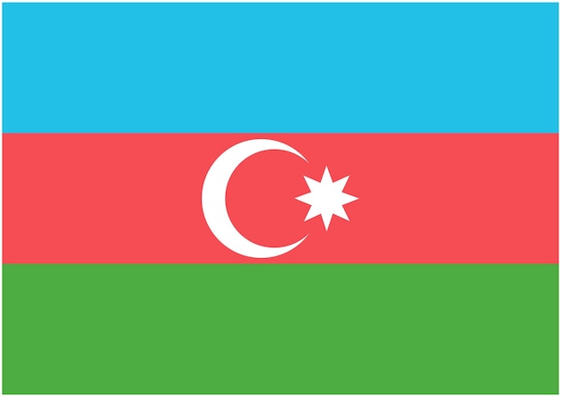 vector illustration of the Azerbaijan flag sign symbol