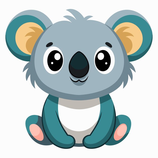 Vector illustration of baby koala cartoon