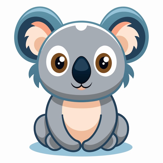 Vector illustration of baby koala cartoon