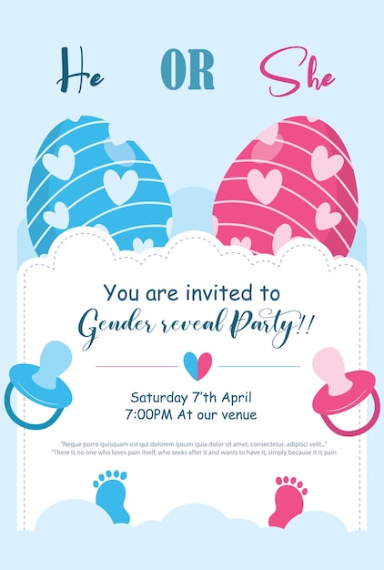 Vector vector illustration baby shower invitation card editable post banner template