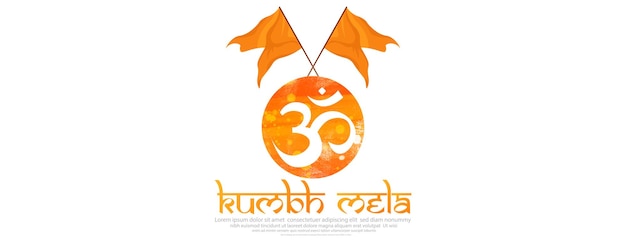 Vector illustration of a background for kumbh mela means kumbh festival.