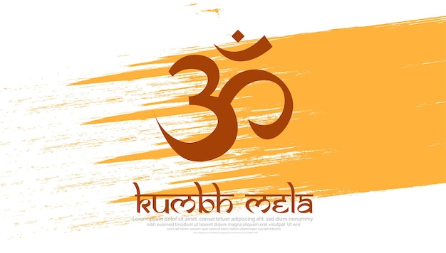 Vector vector illustration of a background for kumbh mela means kumbh festival.