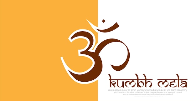 Vector vector illustration of a background for kumbh mela means kumbh festival.