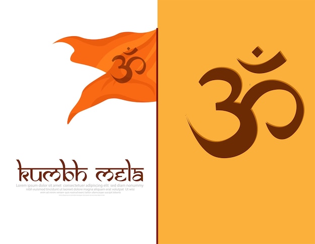 Vector illustration of a background for kumbh mela means kumbh festival.