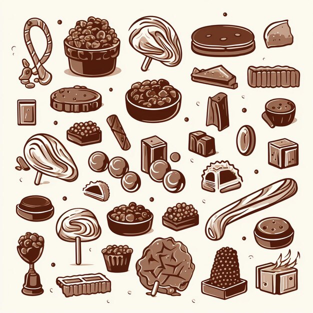 Vector vector illustration background sweet dessert design food tasty chocolate art graphic