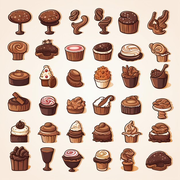 Vector vector illustration background sweet dessert design food tasty chocolate art graphic