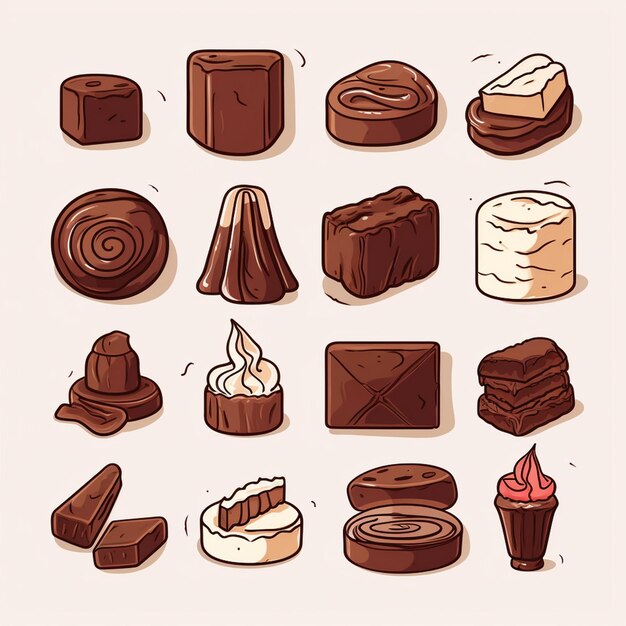 Vector vector illustration background sweet dessert design food tasty chocolate art graphic