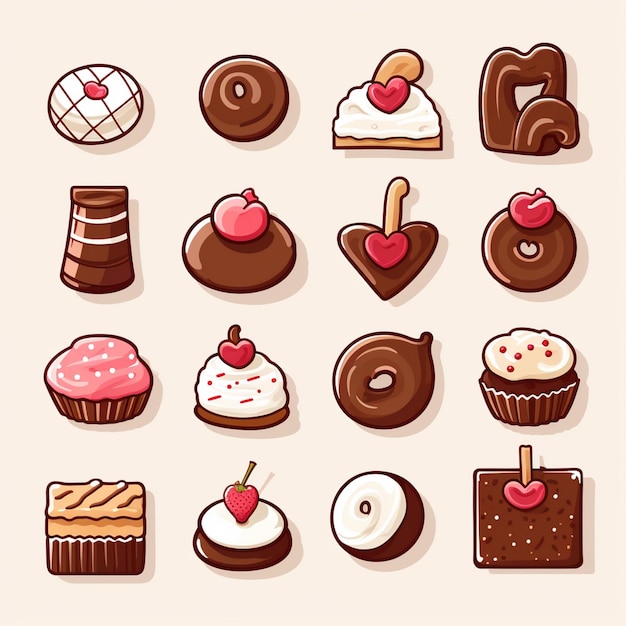 vector illustration background sweet dessert design food tasty chocolate art graphic