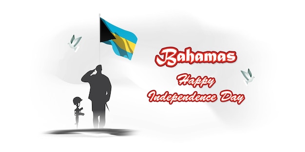 Vector illustration for Bahamas independence day